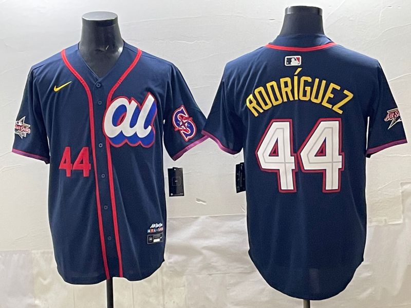 Men 2025 Seattle Mariners #44 Rodriguez dark Blue All star Nike MLB Jersey style 05->seattle mariners->MLB Jersey